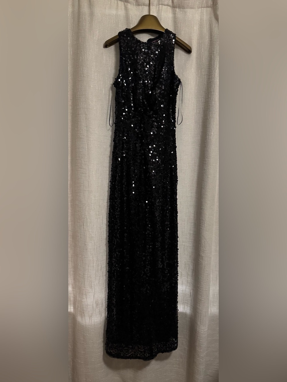 Black Sequin Maxi Dress for Women - Sleek Evening Gown - Picture 3 of 5